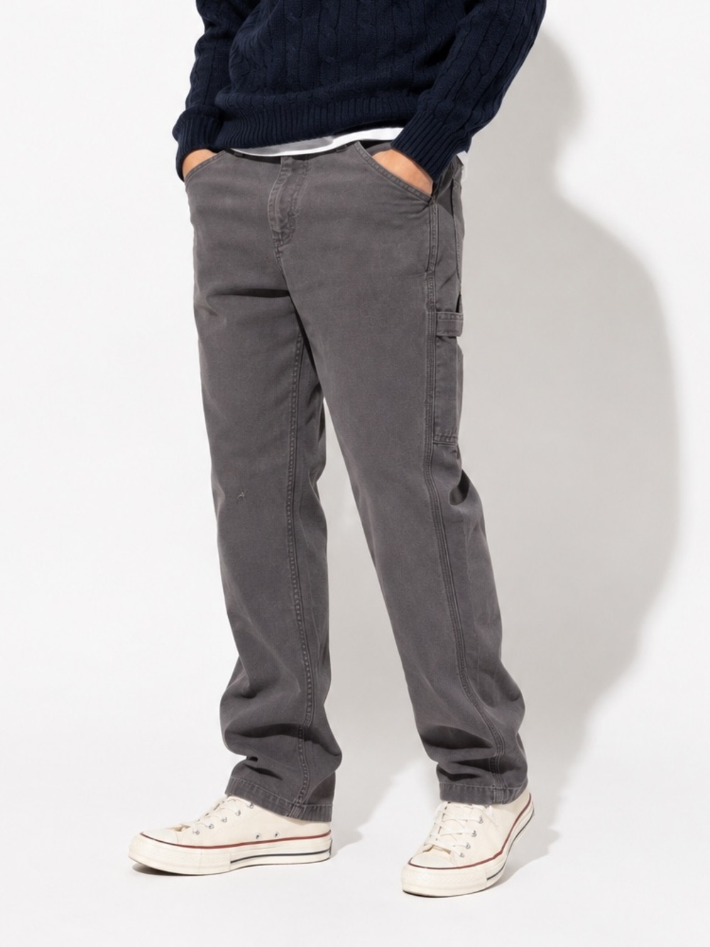 Carhartt Relaxed Straight Work Pants Gray Stretch Canvas 32x32